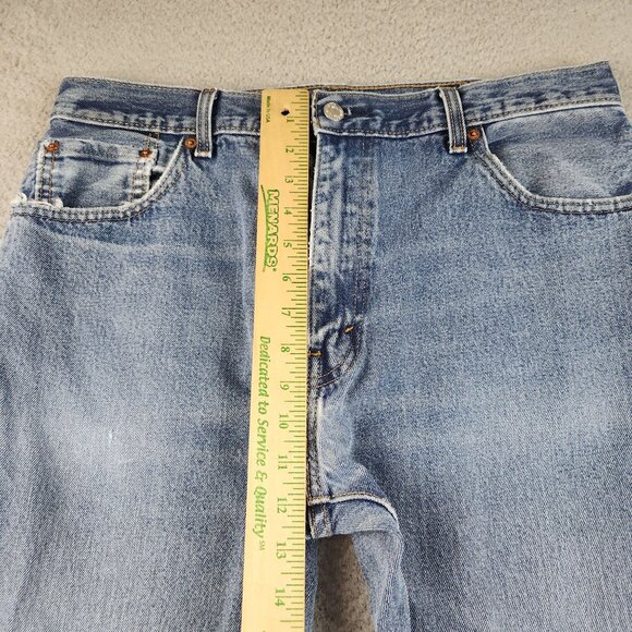 Levis Jeans Mens 36x32 Blue 517 Distress Faded Cowboy Western Ranch Hand Rodeo a - Picture 4 of 15